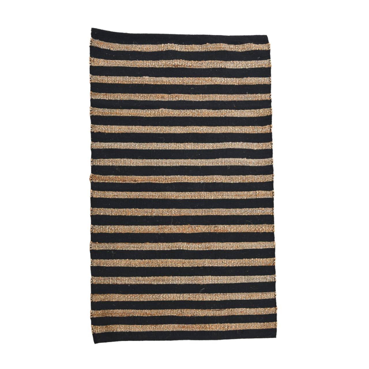 Hello Honey® Black and Natural Jute Cotton Area Rug